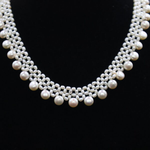 Classic Pearl Necklace & Earring Set - Image 4