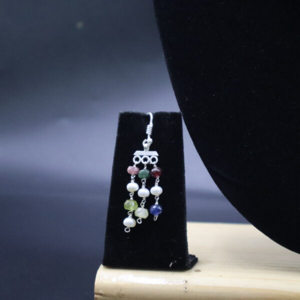 Elegant Multicolor Real Stone Pearl Necklace - Image 3