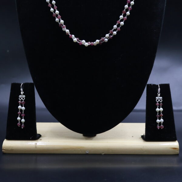 Elegant Ruby Pearl Taar Mala - Image 5