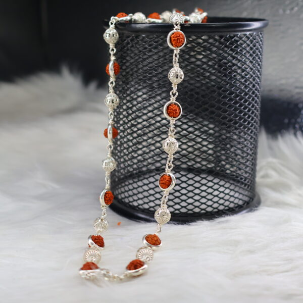 Silver Rudraksha Spiritual Mala - Image 6