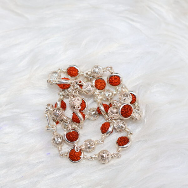 Silver Rudraksha Spiritual Mala - Image 5