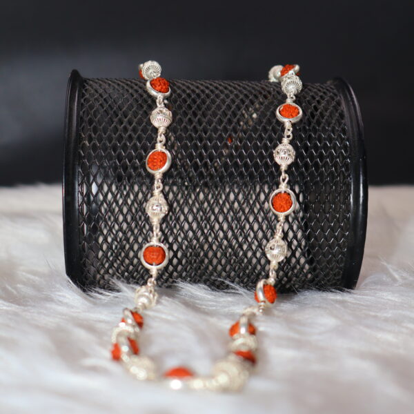 Silver Rudraksha Spiritual Mala - Image 3