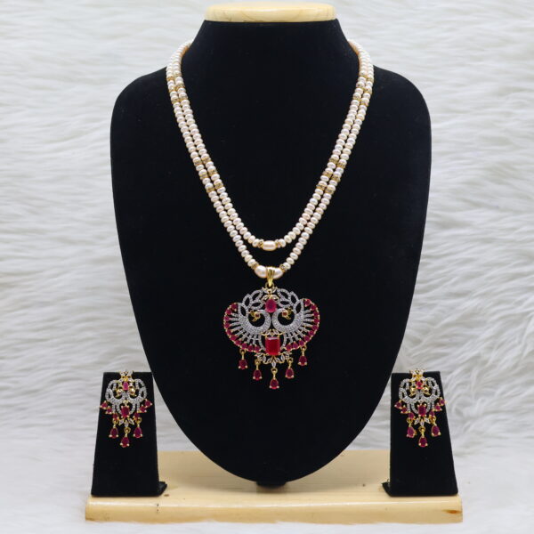 Alternative view of Royal Ruby Heritage Pearl Necklace
