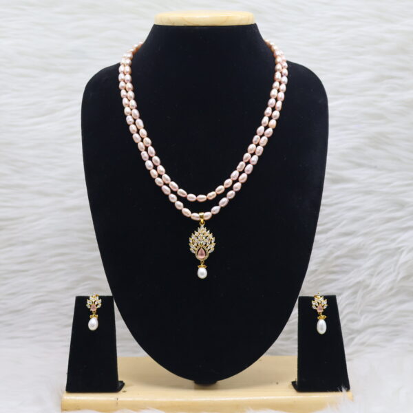 Alternative view of Pearl Blossom Pendant Set