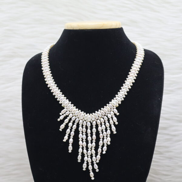Alternative view of Cascade Fringe Pearl  Necklace