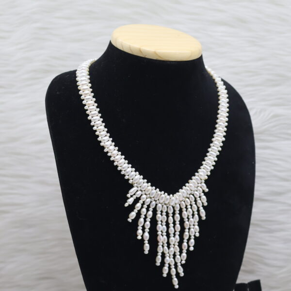 Cascade Fringe Pearl  Necklace - Image 3