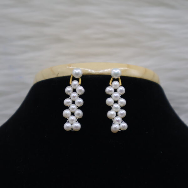 Blossom Double Layered Pearl Necklace Set - Image 5