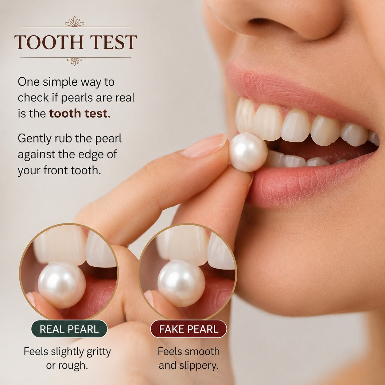 Simple Tests to Identify Genuine Pearls